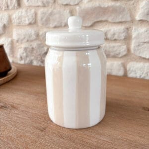 boite pot rayure sable