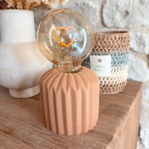 déco led mini marron coeur à piles