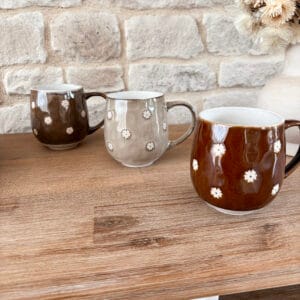 tasse en grés flower