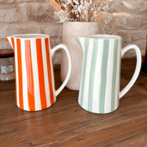 Accueil pichet rayure gm orange