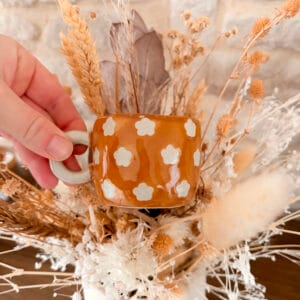 nini tasse, marron, grès