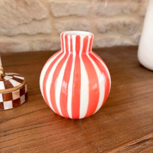 Accueil fian vase, orange, céramique