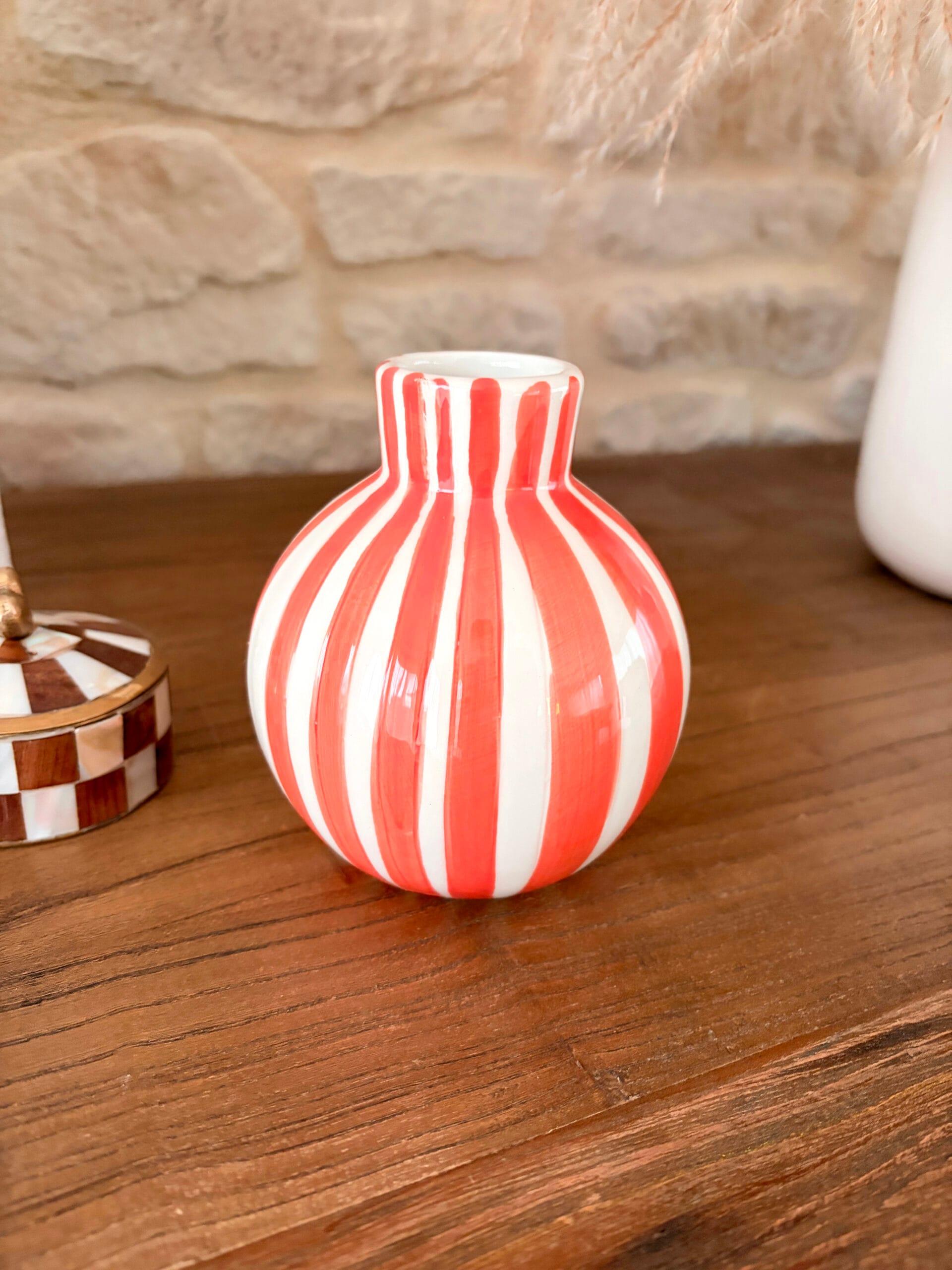 fian vase, orange, céramique fian vase, orange, céramique